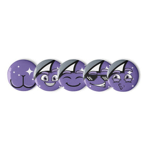 Wizzy Mood Pin Buttons – Set of 5