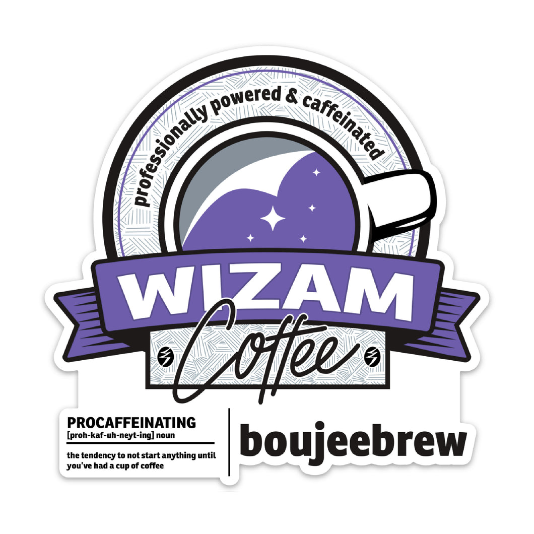 Wizam Coffee Boujeebrew Sticker