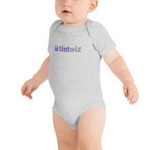 Load image into Gallery viewer, Athletic Heather Tint Wiz Baby Short Sleeve One Piece

