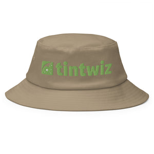 Khaki / Green Old School Bucket Hat