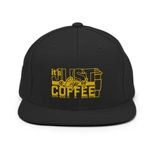 Load image into Gallery viewer, It&#39;s Just a Cup of Coffee Hat - Black/Yellow
