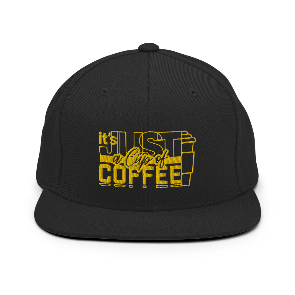 It's Just a Cup of Coffee Hat - Black/Yellow