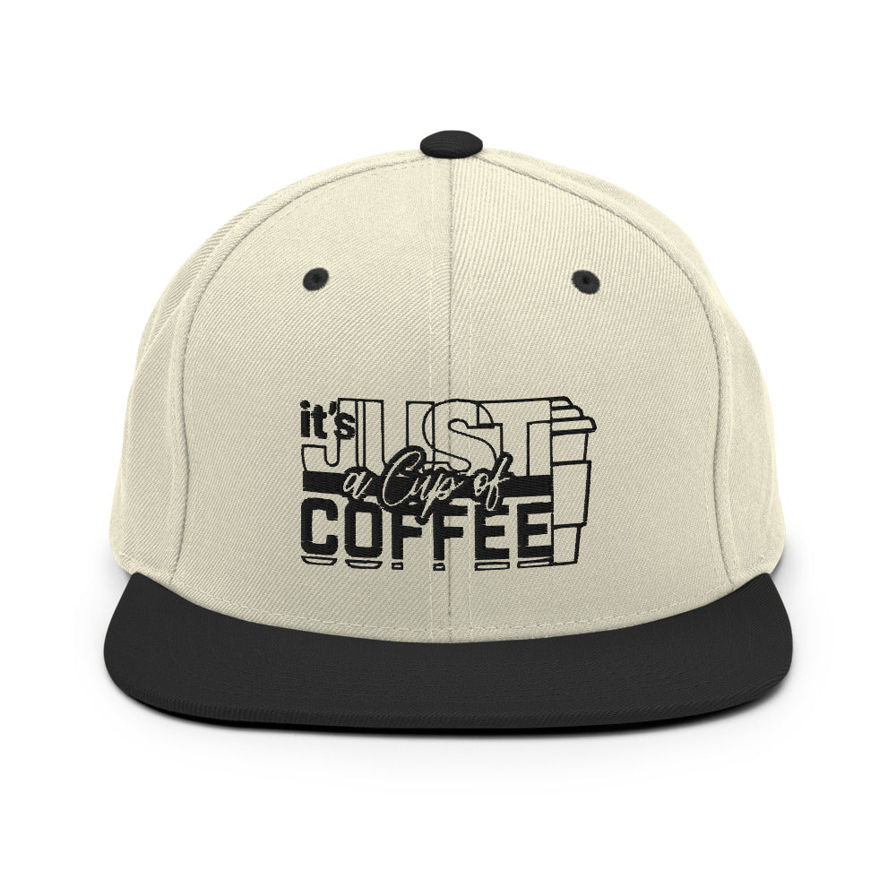It's Just a Cup of Coffee Hat - Natural/Black