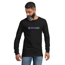 Load image into Gallery viewer, Black Heather Tint Wiz Unisex Long Sleeve Tee
