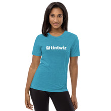 Load image into Gallery viewer, Aqua Tint Wiz Unisex Tri-Blend T-Shirt
