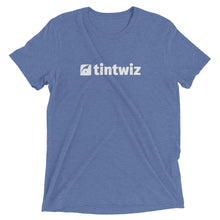 Load image into Gallery viewer, Blue Tint Wiz Unisex Tri-Blend T-Shirt
