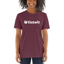 Load image into Gallery viewer, Maroon Tint Wiz Unisex Tri-Blend T-Shirt
