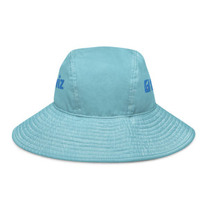 Blue Wide Brim Bucket Hat