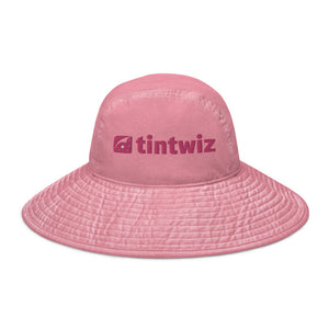 Pink Wide Brim Bucket Hat