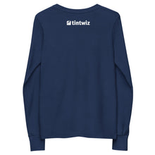 Load image into Gallery viewer, Navy Tint Wiz Youth Long Sleeve Tee
